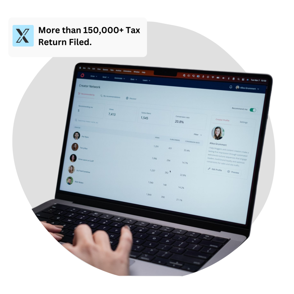 X Accounts Tax Returns Filed