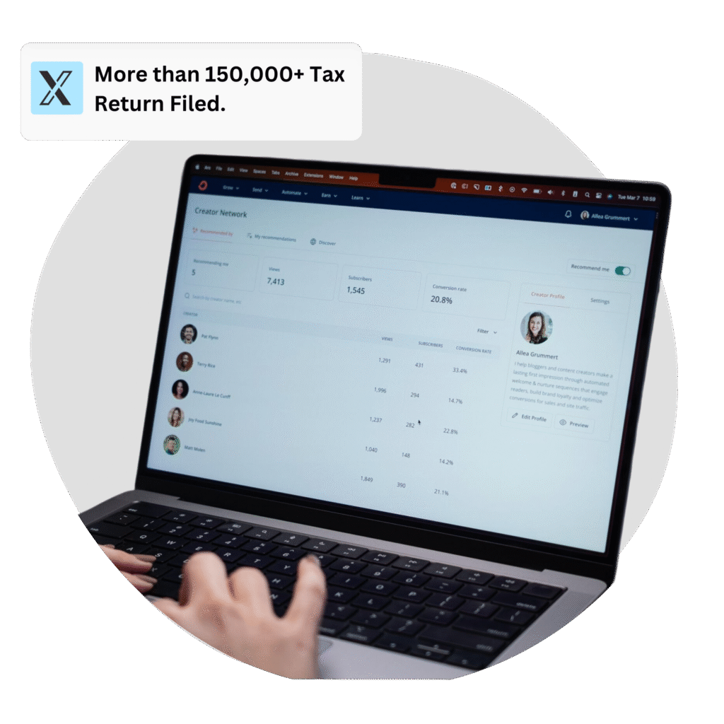 X Accounts Tax Returns Filed